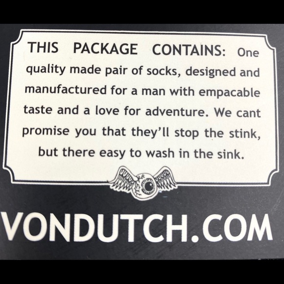 Von Dutch Helmet Spark Plugs LA CA Mid-Calf Socks - Picture 4 of 4